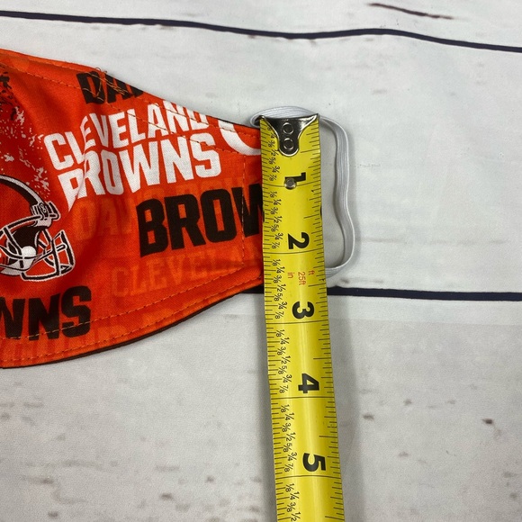 Triple Layer Cleveland Browns Cloth Face Mask - Picture 6 of 11